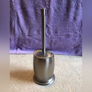 Steele toilet brush and holder BUY 2 OR MORE  $10 OR LESS GET 3rd LESSER FREE!